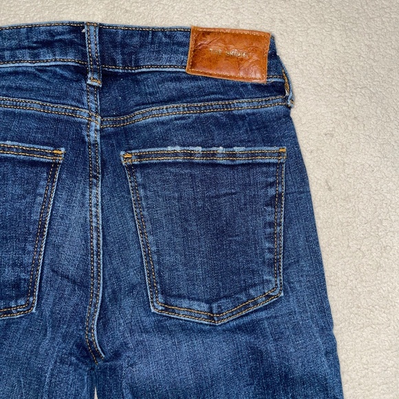 Zara Skinny Raw Hem Dark Wash Jeans - Picture 1 of 6